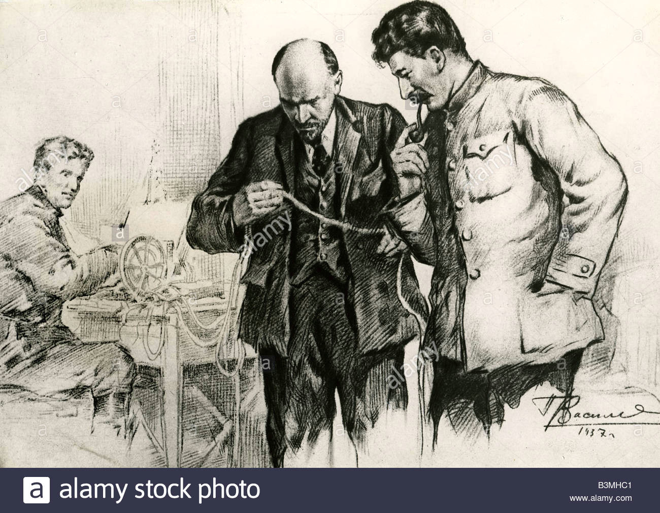 Stalin Drawing Wolves 1940s Russian Propaganda Stock Photos 1940s Russian Propaganda