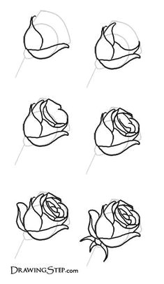 Steps for Drawing A Rose How to Draw A Classic Tattoo Style Rose In 2019 How to Pinterest