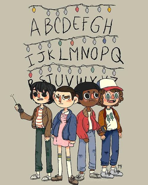 Stranger Things Drawing Dustin Imagem De Eleven Dustin and Lucas Macaco astronauta Pinterest