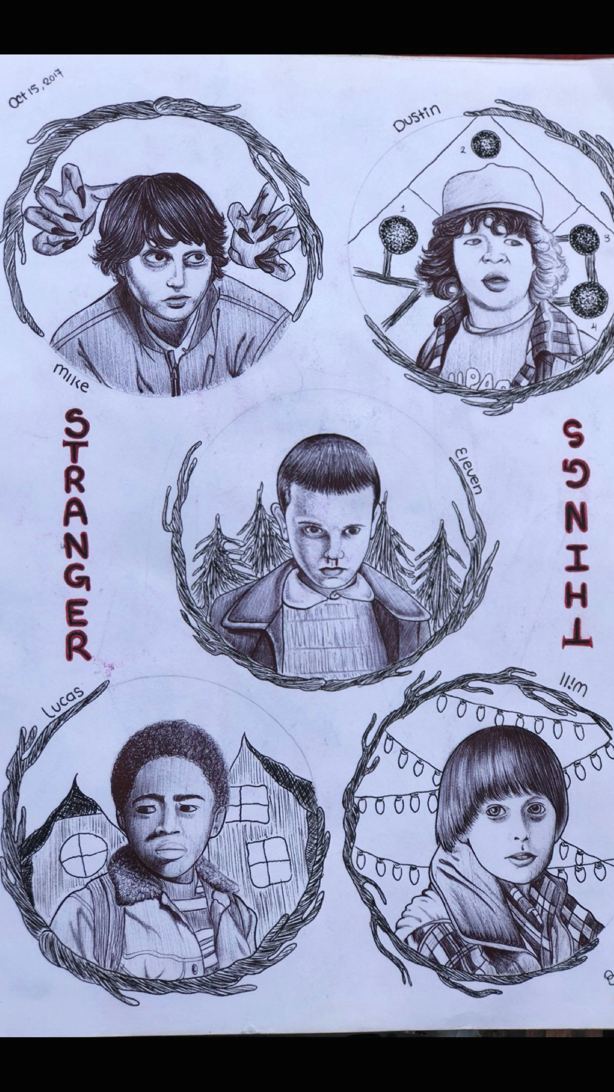 Stranger Things Drawing Dustin Stranger Things Fan Art by My Inspirational Friend Cristal