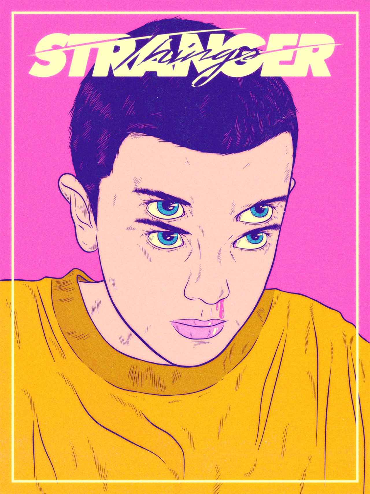 Stranger Things Drawing Lights Long Live Eleven Stranger Things Illustration by Daniel Mackeyy