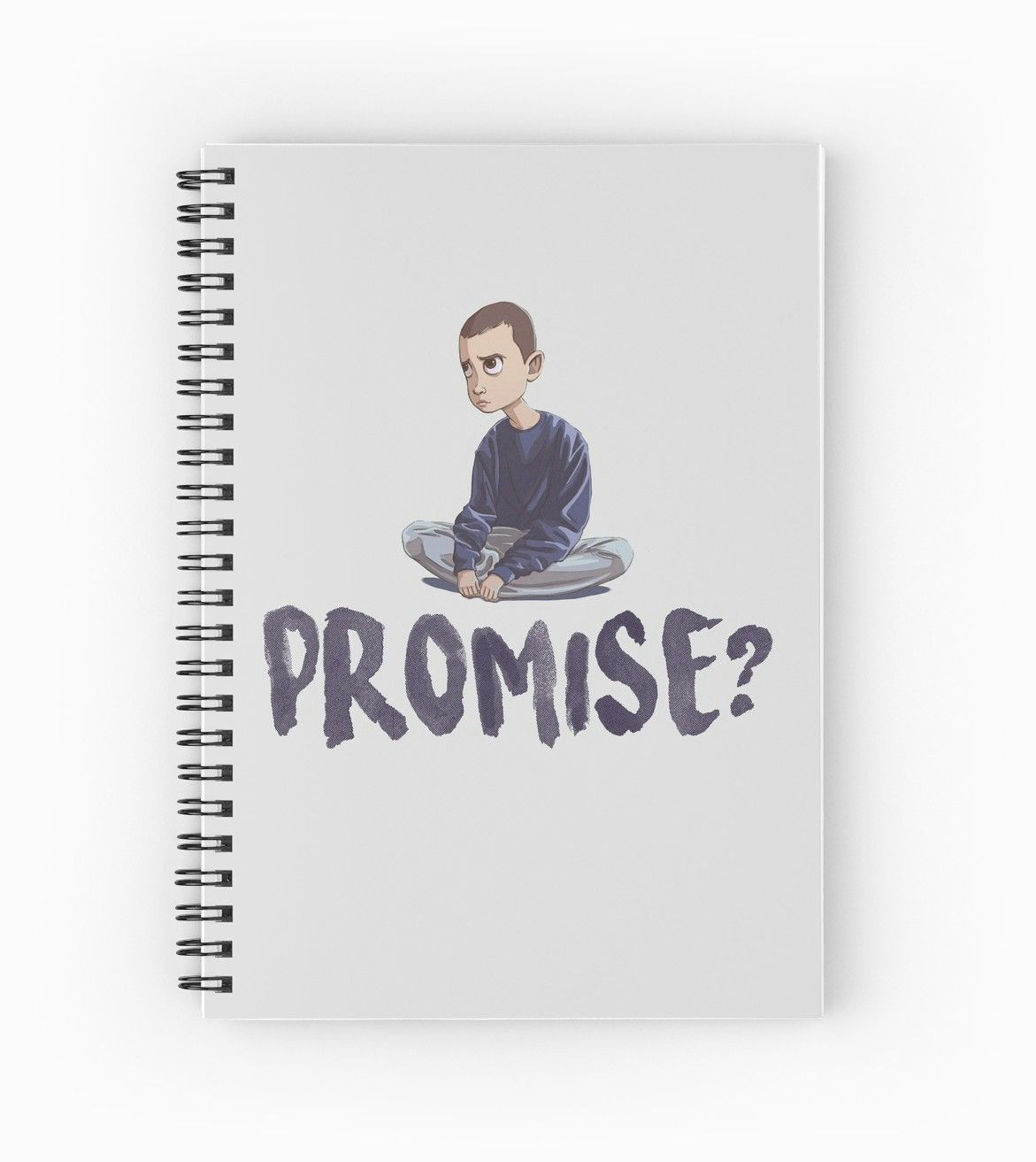 Stranger Things Drawing Upside Down Eleven Promise Stranger Things Spiral Notebook by