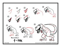 T Rex Drawing Easy Step by Step 38 Best How to Draw Dinosaurs Images Dinosaurs Dinosaur Drawing