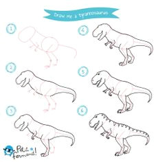 T Rex Drawing Easy Step by Step 99 Best Draw D I N O S A U R S S by S Images In 2019 Learn to