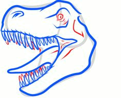 T Rex Head Drawing Easy How to Draw A Raptor Head Step by Step Dinosaurs Animals Free