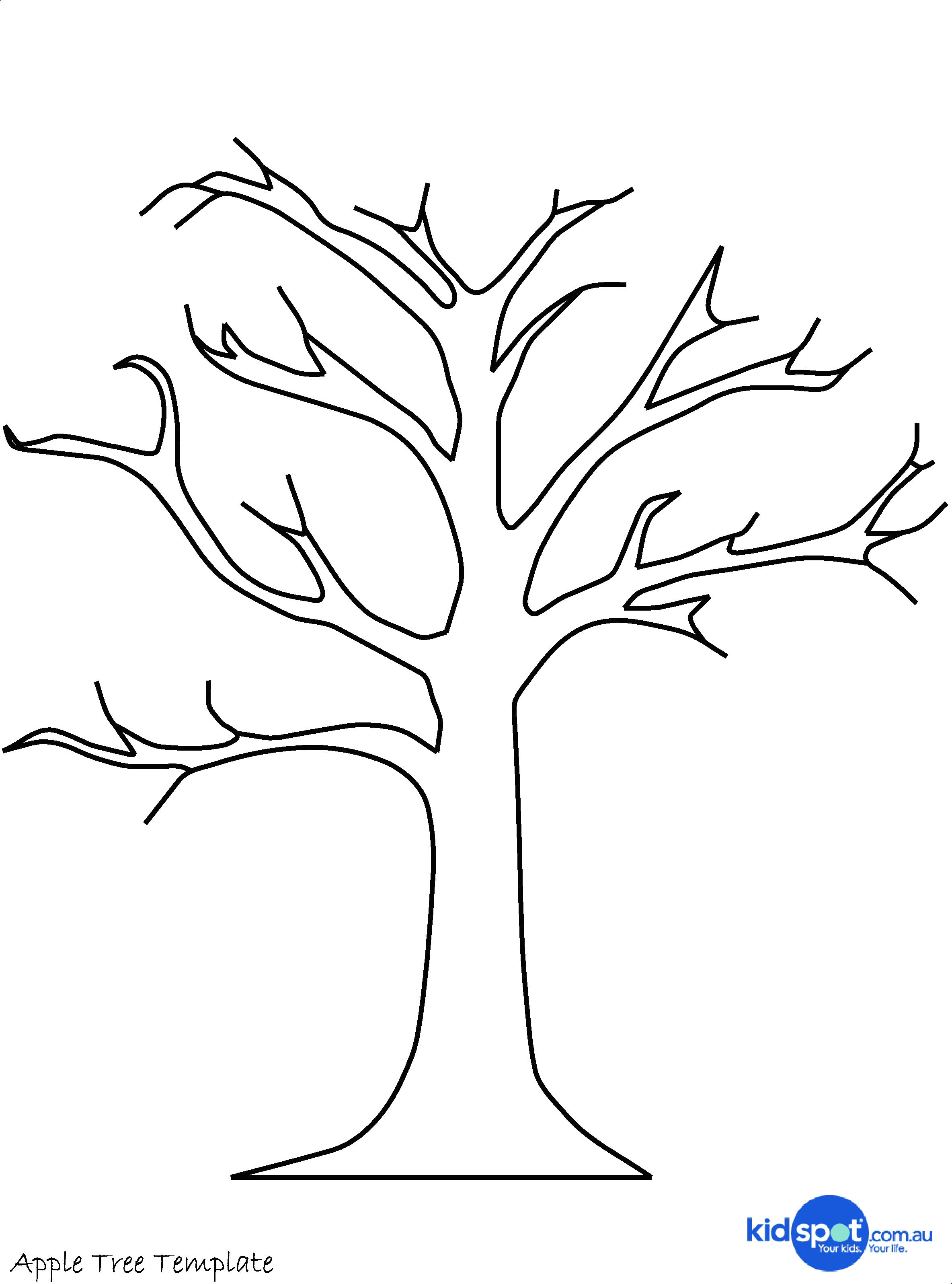 Template for Drawing A Rose Tree Craft Cork Stamp Apple Tree Clip Art Tree Crafts Tree