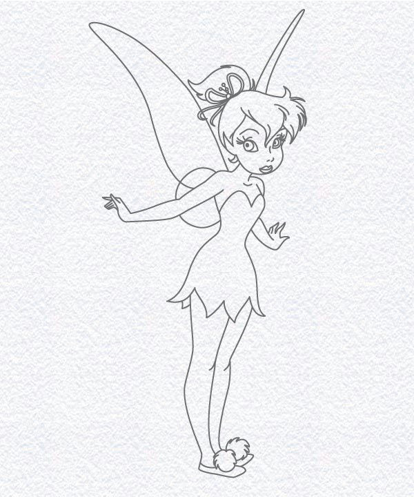 Tinkerbell Easy Drawings How to Draw Fairies Step by Step Drawing Of Tinker Bell My