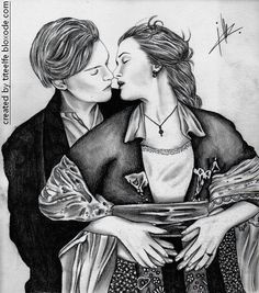 Titanic the Drawing Of Rose Scene Jack E Rose Drawings Art Titanic Drawings Titanic Art