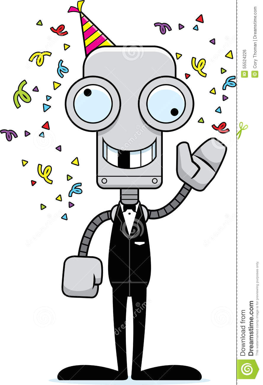 Tobot Z Drawing Cartoon Silly Party Robot Stock Vector Illustration Of Robot 55524226