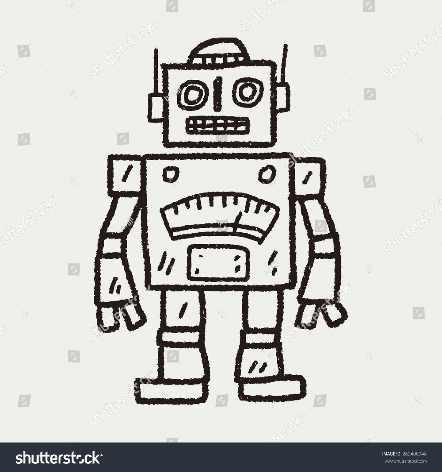 Tobot Z Drawing Retro Cartoon Robot Ez Canvas