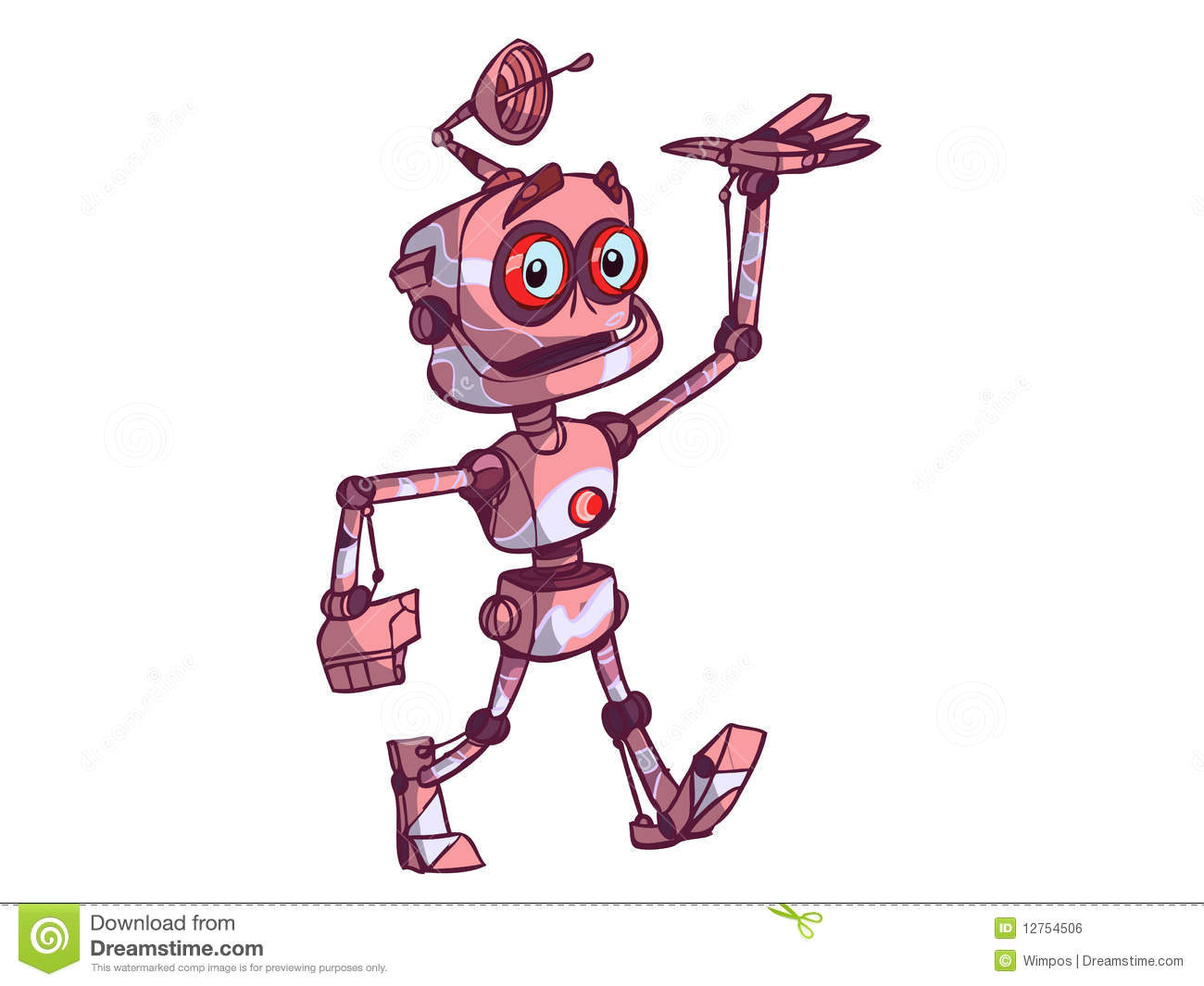 Tobot Z Drawing Robot Character Stock Illustration Illustration Of Comic 12754506