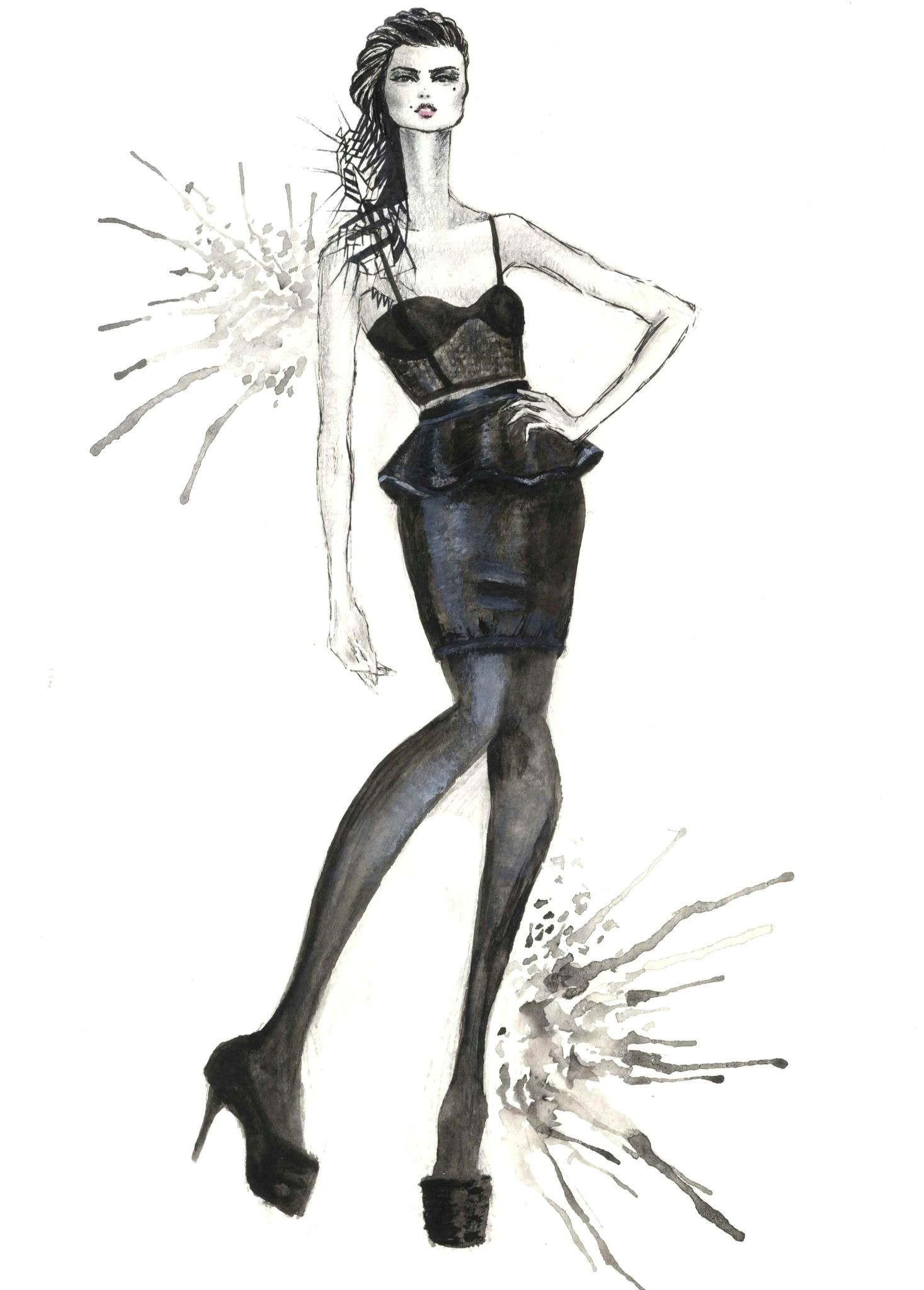 Tumblr Drawing Dress Fashion Illustration Little Black Dress Fashion Drawing Deanna