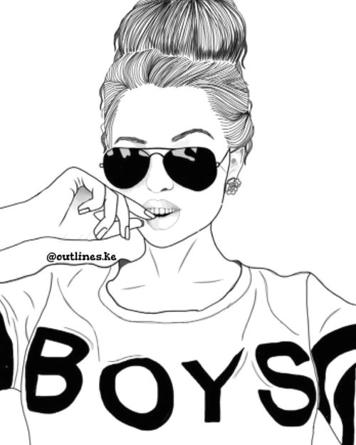 Tumblr Drawing Girl Adidas Pin by A Aliyah C On Girls Black White Tumblr Girl Drawing