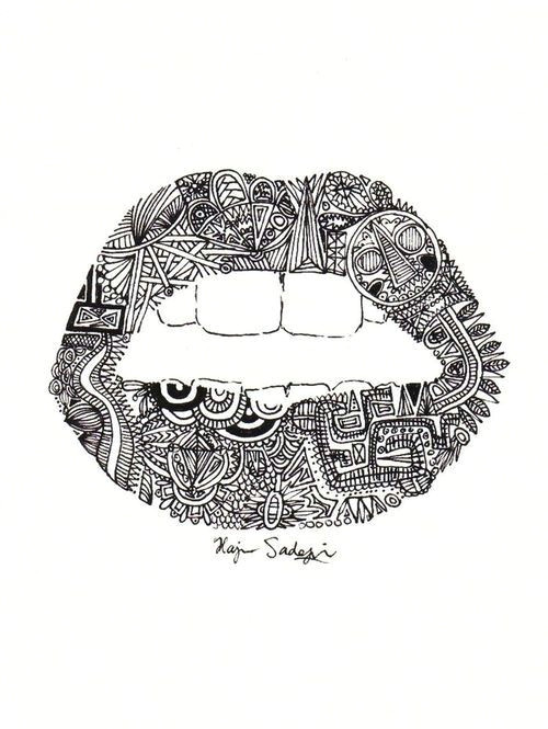 Tumblr Drawing Of Lips Doodle Lips Artsy Fartsy Drawings Art Art Drawings
