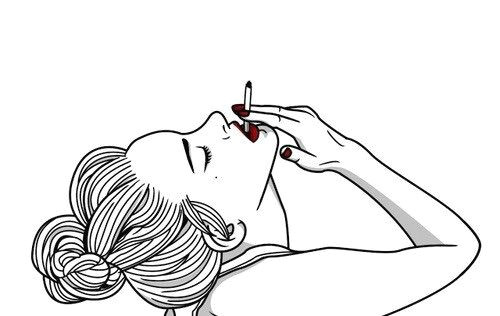 Tumblr Drawing Smoke Beauty Drawing Art Girl Black and White Cool Beautiful Hippie Smoke