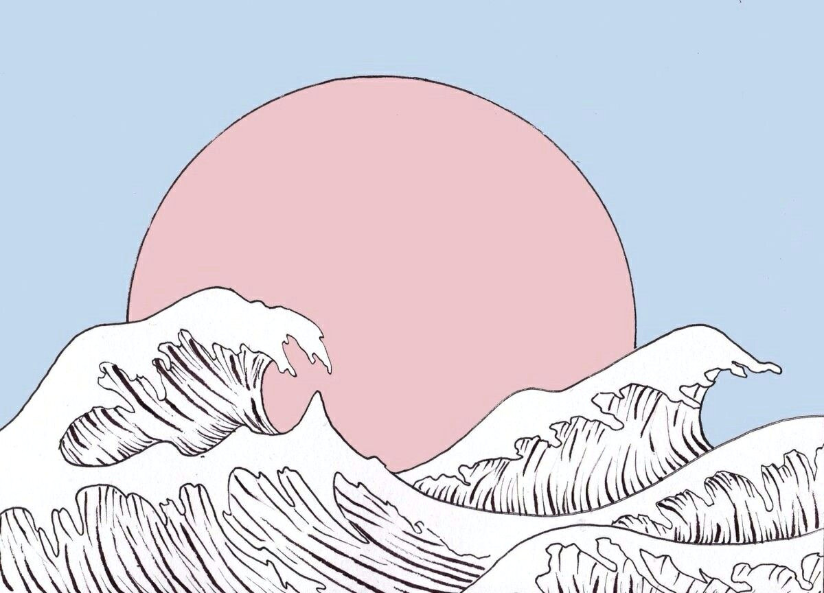 Tumblr Drawing Waves Japanese Waves Cute Arts Pinterest Art Drawings and Laptop