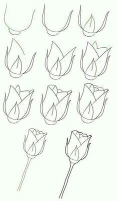 Tutorial for Drawing A Rose Pinned by Www Simplenailarttips Com Tutorials Nail Art Design Ideas