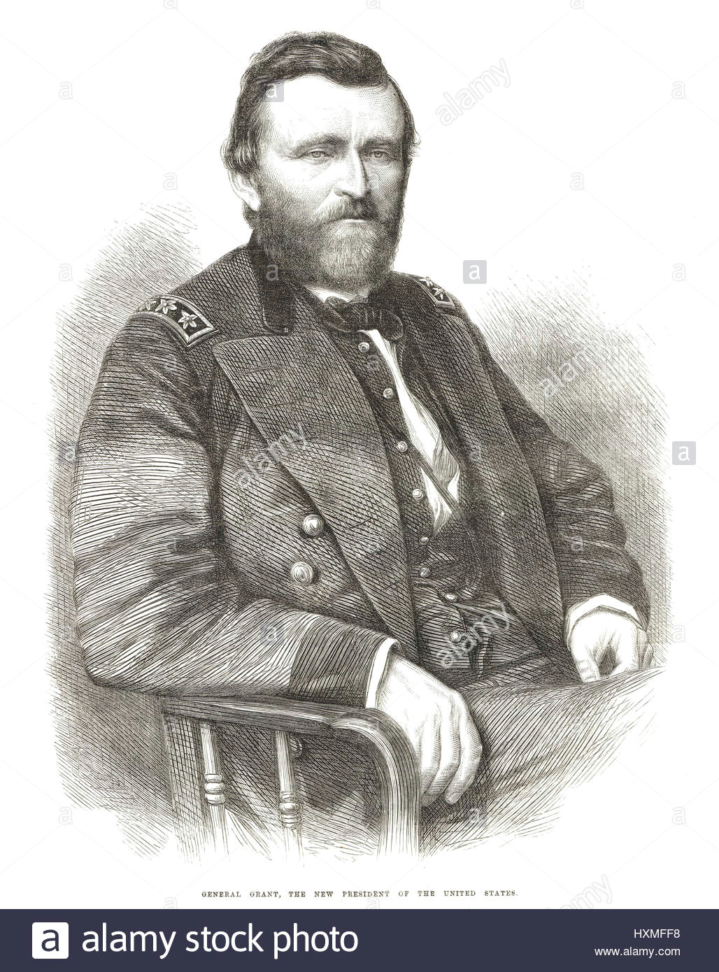 Ulysses S Grant Cartoon Drawing President Ulysses S Grant Stock Photos President Ulysses S Grant