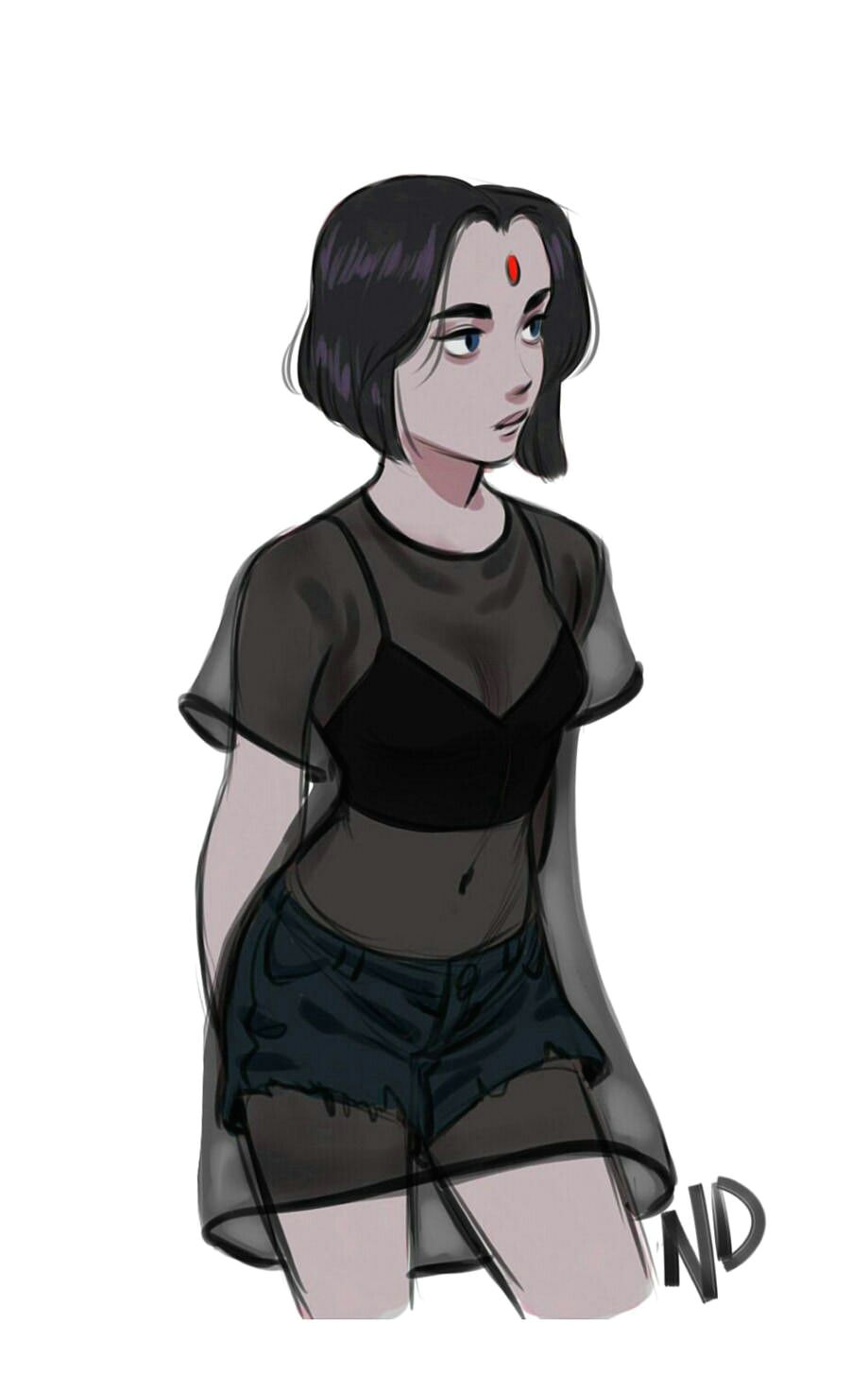 Undercut Drawing Tumblr by Nissa Draws Con Tumblr Teen Titans Raven