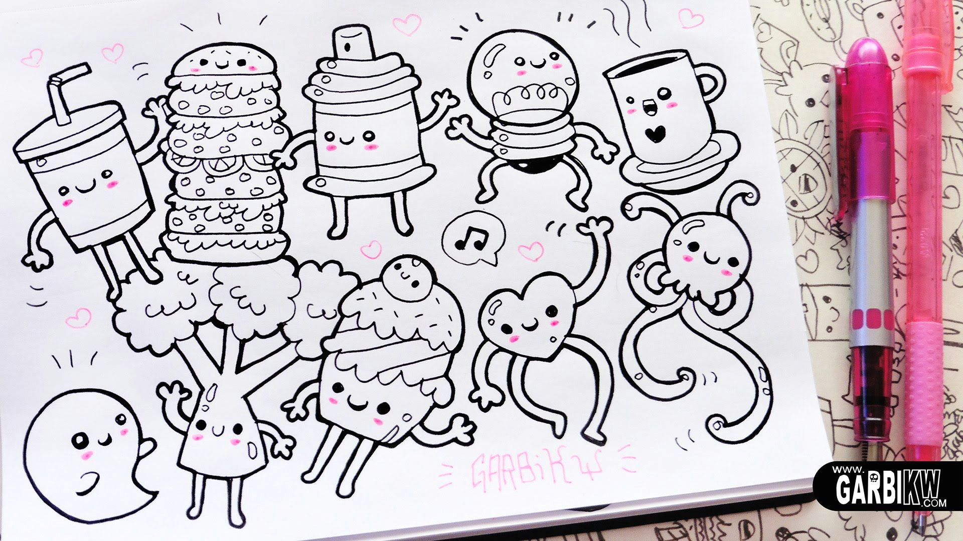 V Easy Drawing 10 Little Drawings for Your Doodles Easy and Kawaii Drawings by
