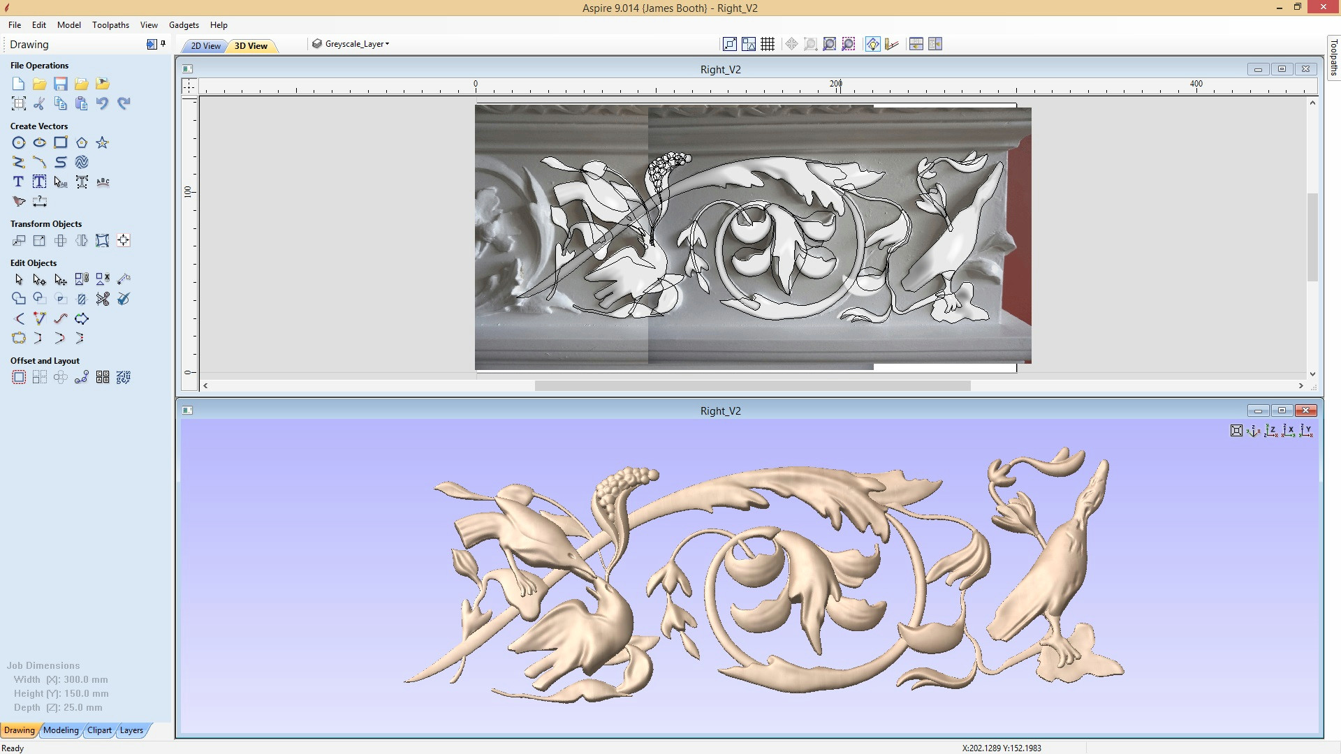 Vcarve Drawing Ceorfanworks Mantel Vectric