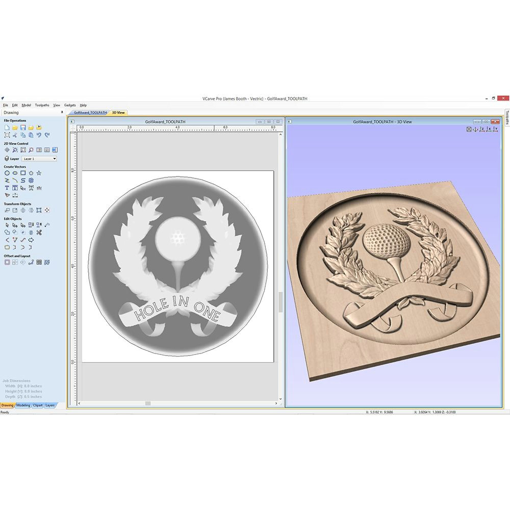 Vcarve Drawing Vcarve Pro 9 0 software for Cnc Rockler Woodworking and Hardware