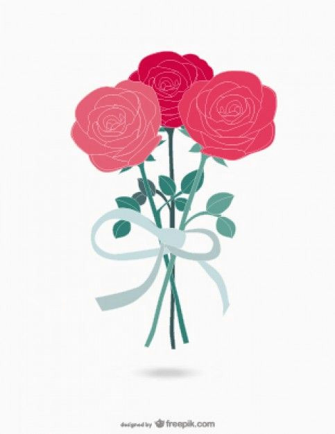 Vector Drawing Of A Rose Roses Bouquet Vector Flower Art Vector Free Vector Graphics