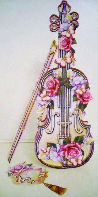 Violin Drawing Flowers 2019 Full Square Diamond Embroidery Violin Pattern Diamond Painting