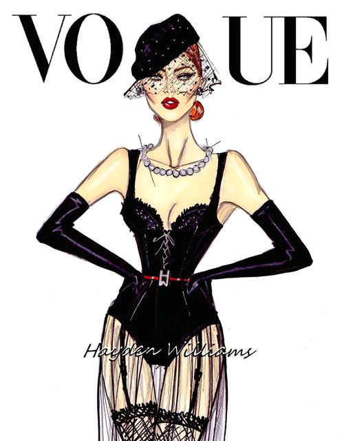 Vogue Drawing Tumblr Vogue All Black Everything by Hayden Williams A A Ilustration