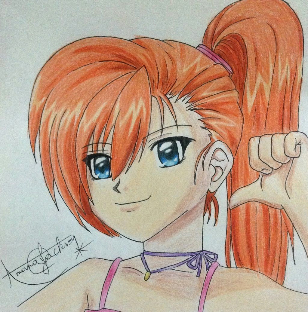 W Anime Drawing Anime Girl Drawing Anime Girl Drawing with Colored Pencils by