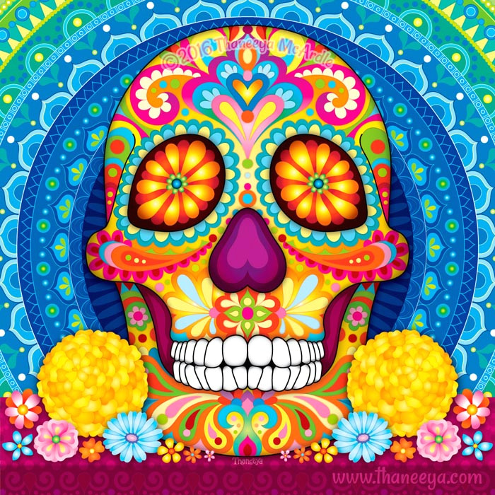 What Does Drawing Skulls Mean Day Of the Dead Art A Gallery Of Colorful Skull Art Celebrating Dia