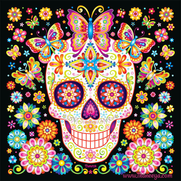 What Does Drawing Skulls Mean Day Of the Dead Art A Gallery Of Colorful Skull Art Celebrating Dia