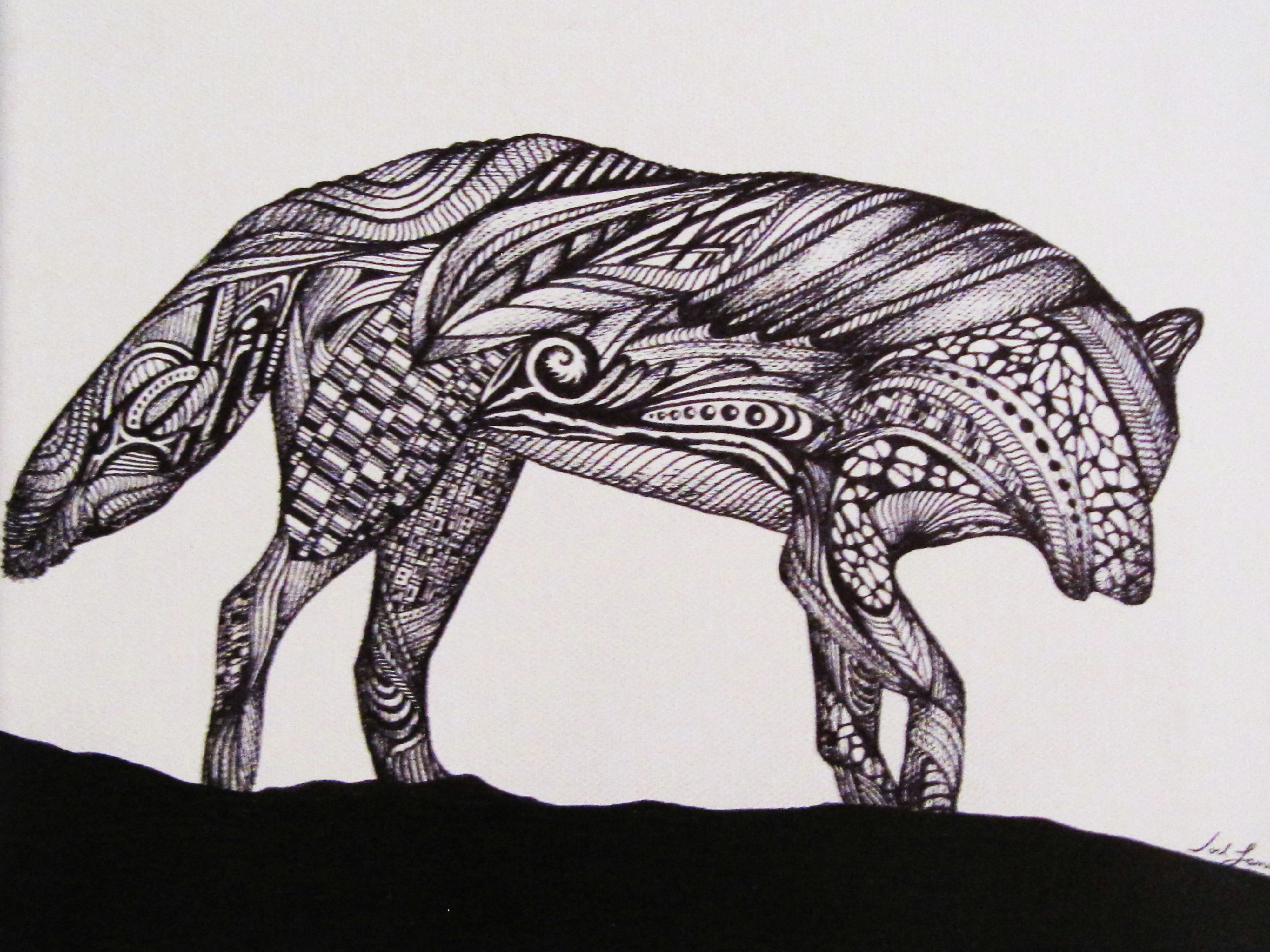 Wolf Drawing Abstract Abstract Wolf Silhouette My Art Abstract Wolf My Arts Wolf