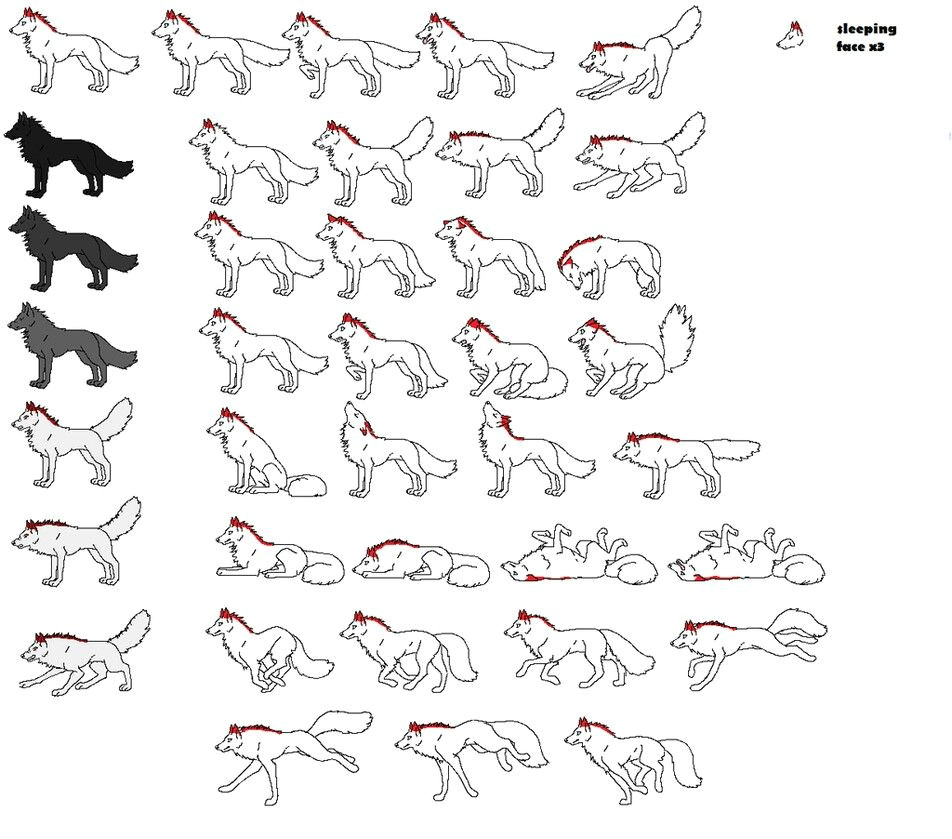 Wolf Drawing Positions Wolf Positions Art Other Pinterest Wolf Sketches and Drawing