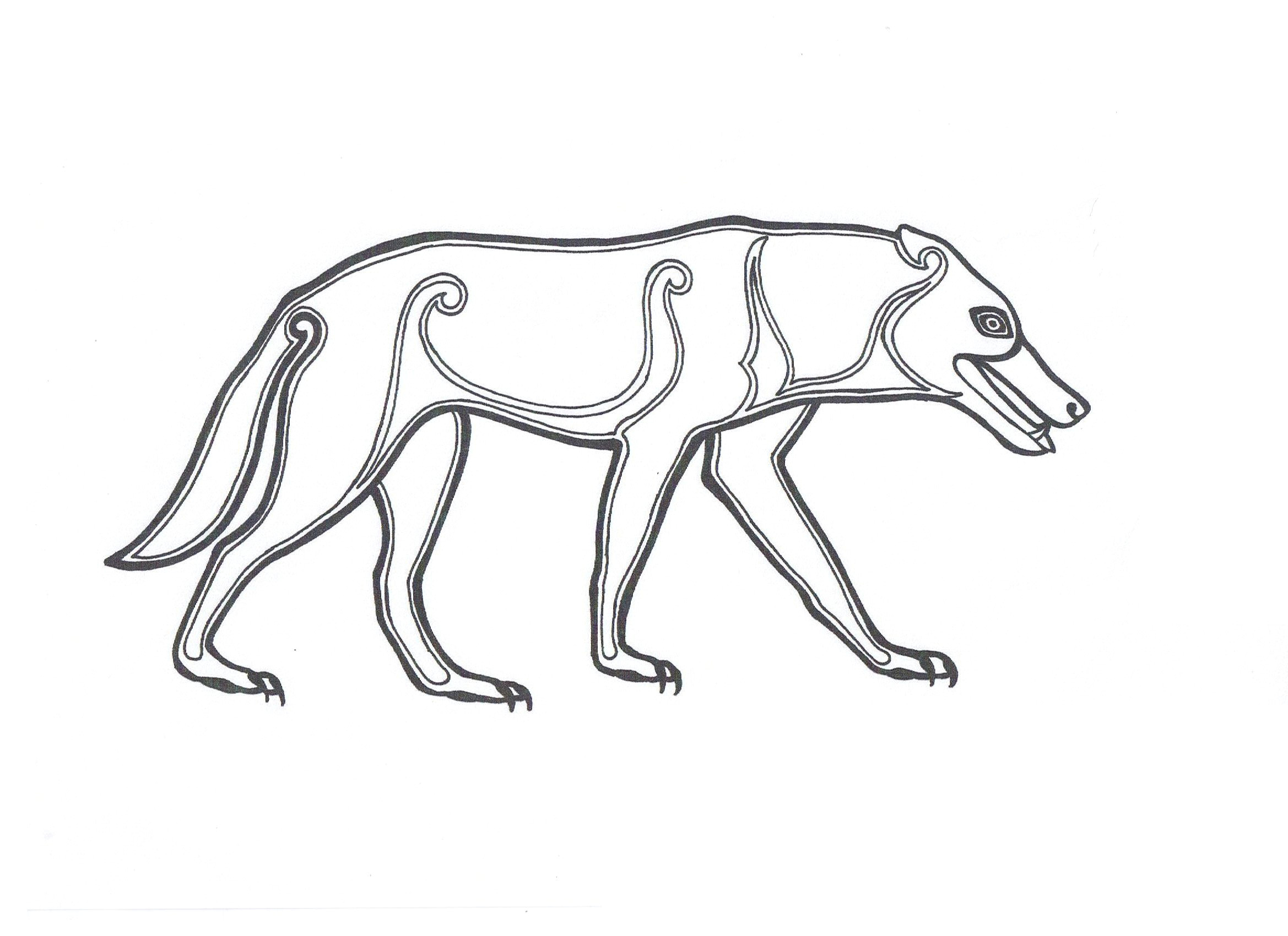 Wolf Drawing Symbol Pictish Wolf andross Ulva Tattoos Wolf Symbols