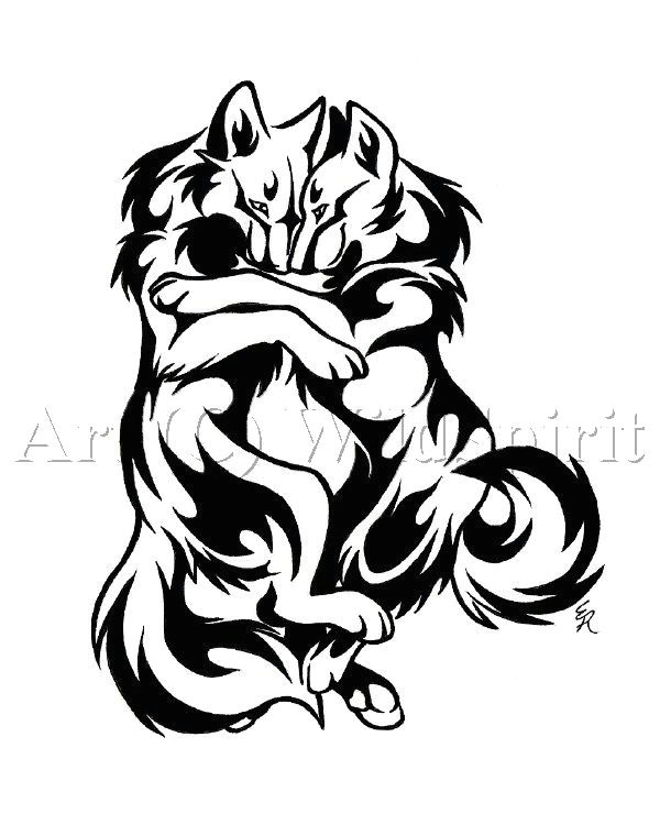 Wolf Drawing Tattoo Design Cuddle Wolves Tattoo Design by Wildspiritwolf On Deviantart