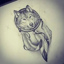 Wolf Drawing with A Dream Catcher 58 Best Dreamcatchers Wolf Tatoo Ideas Images Painting Drawing