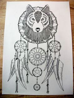Wolf Drawing with Dream Catcher 430 Best Dream Catchers Images In 2019 Dreamcatcher Tattoos