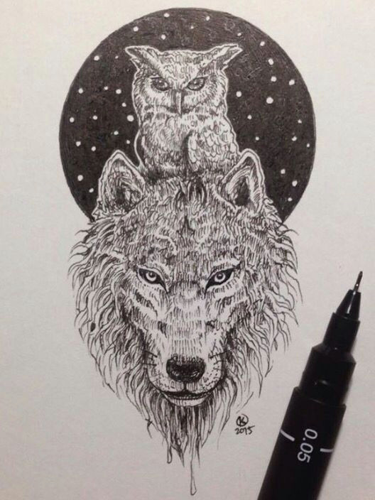 Wolf Drawing with Rose Amazing Owl and Wolf Pic by Kerby Rosanes May Have to Get This as