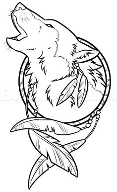 Wolf Dreamcatcher Drawing 101 Best Dreamcatchers Drawings Images Tatoos Drawings