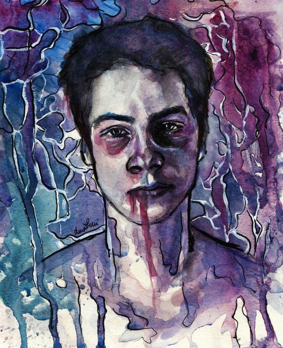 Wolf Fan Art Drawing Dylan O Brien original Illustration Drawings Dylan O Dylan O