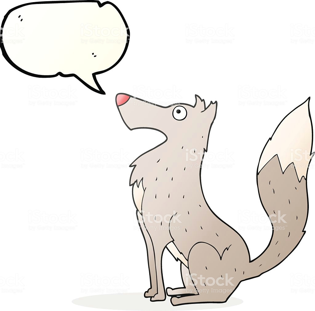 Wolf Line Drawing Vector Speech Bubble Cartoon Wolf Stock Vector Art More Images Of Bizarre