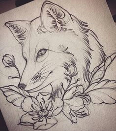 Wolf Neo Trad Drawing 76 Best Fox Sketches Images Fox Tattoos Art Drawings Drawing S