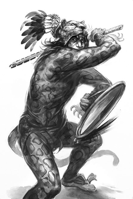 Wolf Warrior Drawing Pin by Darsenite On Gloranthan Denizens Aztec Warrior Jaguar
