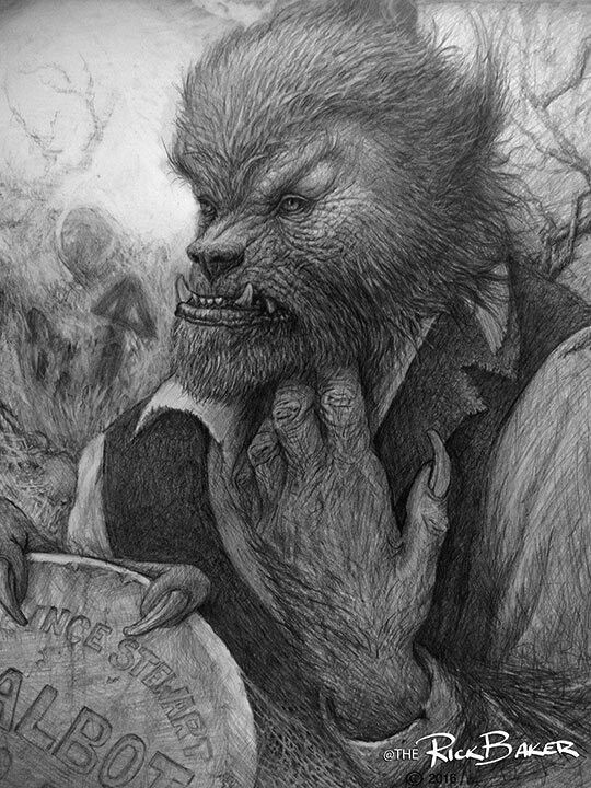 Wolfman Drawing the Wolfman by Rick Baker Werewolf Werewolf Werewolf Art