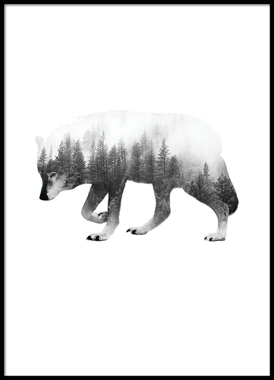 Wolves Drawing Black and White Black and White Poster Of Wolf tochter Tattoos Pinterest