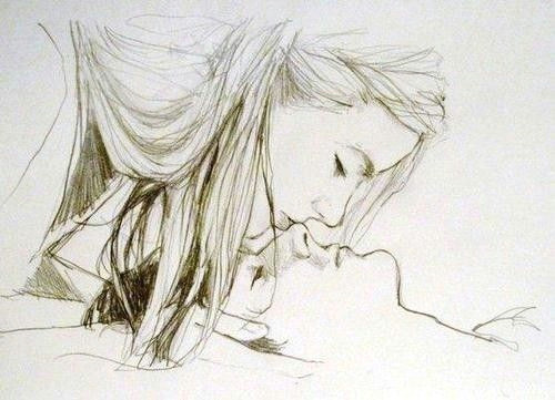 Wolves Kissing Drawing Sketches Of People In Love Google Search Art Drawings Love