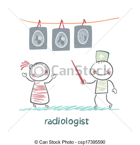 X Ray Cartoon Drawing Radiologist X Ray Images Shows the Patient