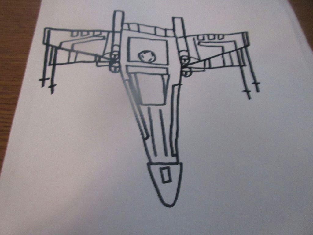 X Wing Drawing Easy How to Draw An X Wing Fighter