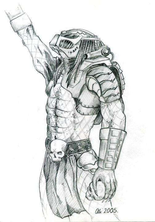 Xenomorph Drawing Easy Predator by Me In Pencil 2005 Predator Alien In 2019 Predator